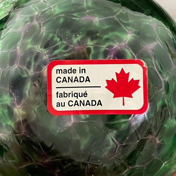 NWT Kitras Studio Art Glass Van Glow 4" Round Globe Oil Lamp Purple Green Wick - Picture 8 of 9